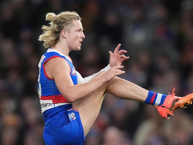 Livewire forward Cody Weightman has re-signed with the Western Bulldogs until the end of 2027. Picture: Daniel Pockett/Getty Images.