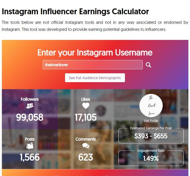 Having an audience of 100,000 could earn you as much as $655 per post. Source: Influencer Marketing Hub