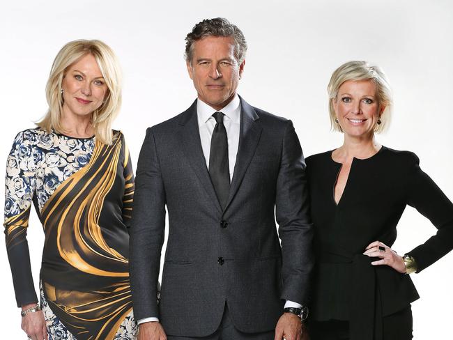 Kennerley with Mark Bouris and fellow Celebrity Apprentice mentor Shelley Barrett.