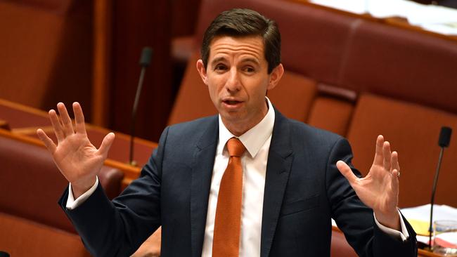 Federal Minister for Education and Training Senator Simon Birmingham. Picture: AAP