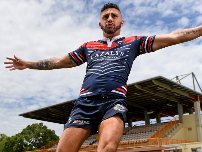 Palmerston captain Kendall Quakawoot will be moved from fullback to five-eighth to spark the Crocodiles’ attack when Darwin A-grade rugby union resumes from June 27. Picture: CHE CHORLEY