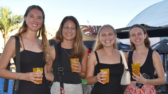 Brittany Selby, Megan Albury, Stephanie Bagshaw and Kate Woolhouse at The Station's opening night.