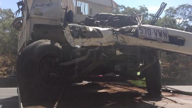 Truck flip on the Gold Coast M1