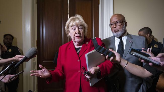 Committee chairman Bennie Thompson, right, and committee member Zoe Lofgren. Picture Getty Image/AFP