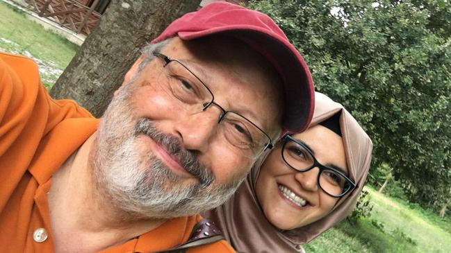 Jamal Kashoggi and Hatice Cenzig. Picture: Hetice Cenzig/The Times UK Syndications