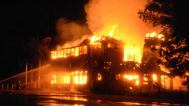 The Archer Hotel in Rockhampton was destroyed by fire on Janaury 1. Picture: Brodie-Leigh Stark