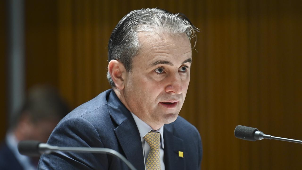 After chief executive Matt Comyn batted away Greens’ corporate tax reforms last week, Commonwealth Bank reached a record high shareprice on Monday. Picture: NewsWire / Martin Ollman