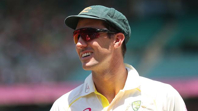 SYDNEY, AUSTRALIA – JANUARY 08: Pat Cummins of Australia looks on during day five of the Third Test match in the series between Australia and South Africa at Sydney Cricket Ground on January 08, 2023 in Sydney, Australia. (Photo by Cameron Spencer/Getty Images)