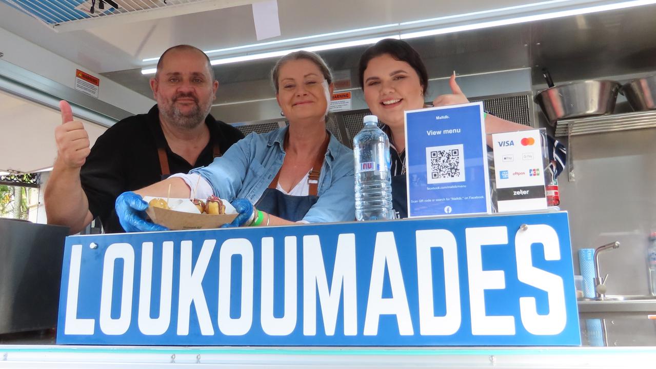 The Maltdb. team with their Loukoumades (Greek donuts) at the Relish Food & Wine Festival.