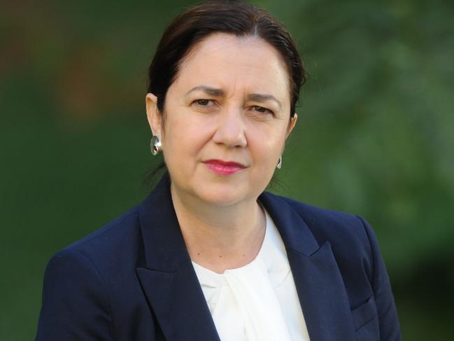 Premier Annastacia Palaszczuk at the media conference at Parliament House.Monday April 27, 2020. (AAP image, John Gass)