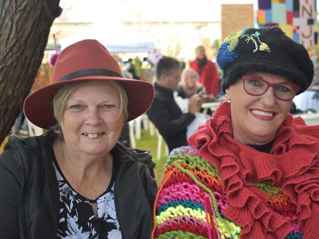 Lynette Rider and Issy Grundling at the Jumpers and Jazz artisan markets at the Warwick Art Gallery on July 17, 2021.