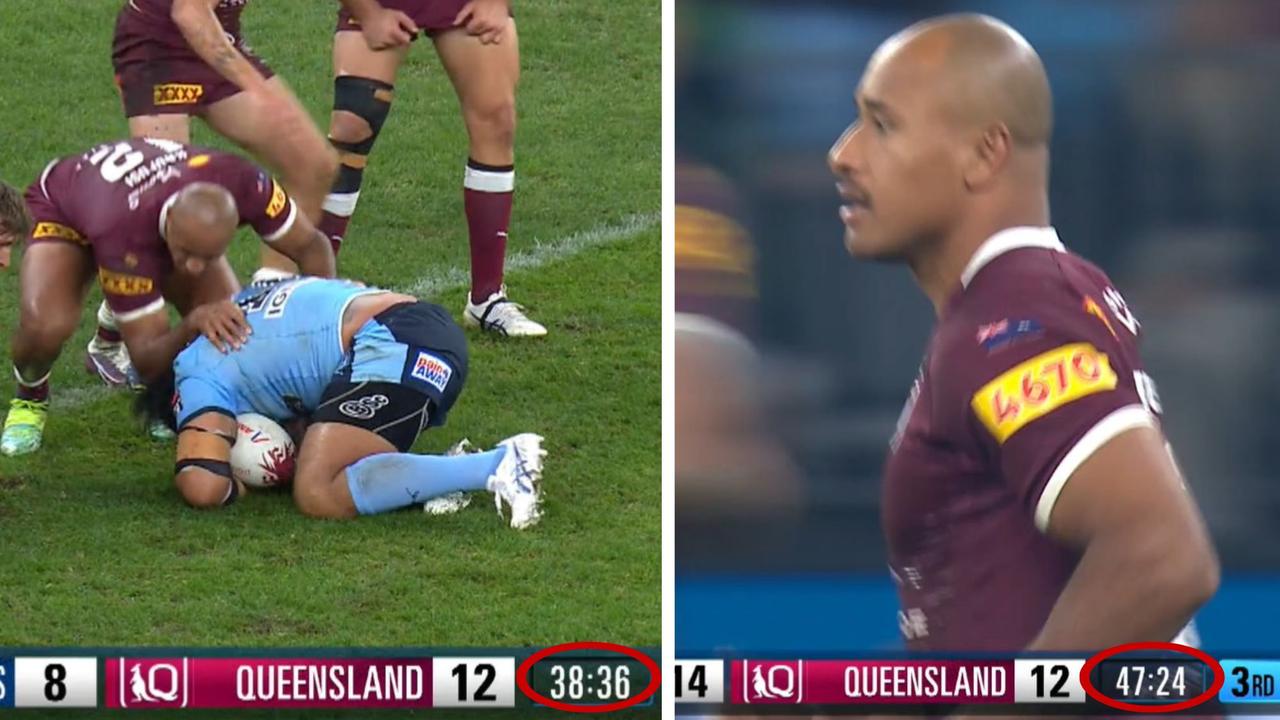 Felise Kaufusi seemed to not have to sit the full 10 minutes. Photo: Fox Sports