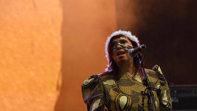 A touching tribute for the late Yolngu songman Gurrumul who was inducted into the NIMAs Hall of Fame the 2022 National Indigenous Music Awards. Picture: (A)manda Parkinson