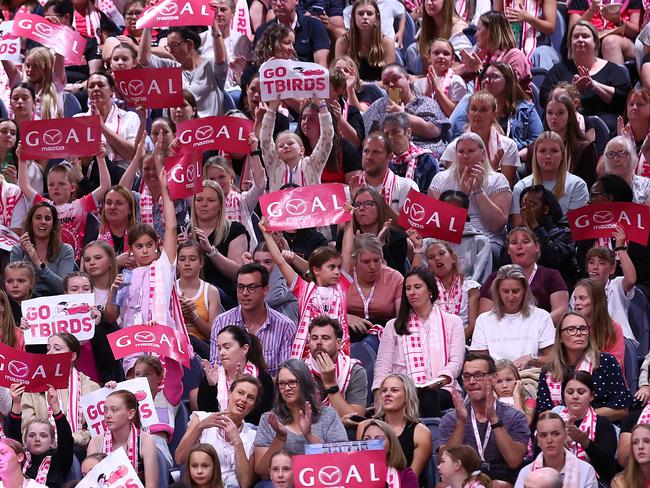 There’ll be no home ground final for the at Netball SA Stadium crowd to cheer on. Picture: Getty Images