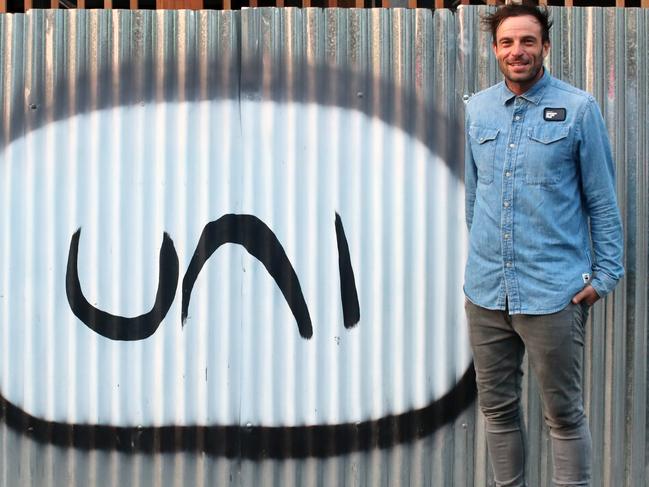 Steve Skelly in front of Uni in Canggu, Bali, which is under renovation. Picture: Lukman S. Bintoro