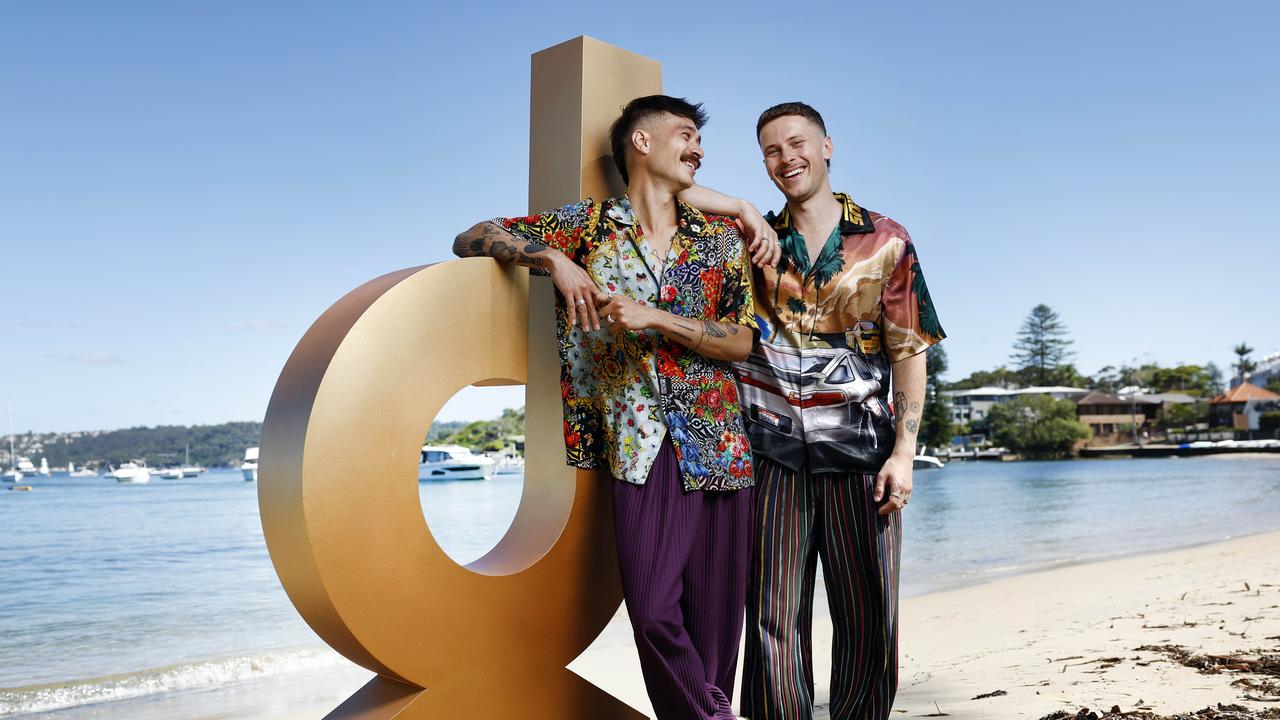 Pictured at Watsons Bay in Sydney are Australian TikTok Award Nominees Josh and Matt Design (3.3M followers) ahead of the 2024 TikTok Awards. Picture: Richard Dobson