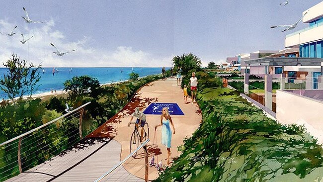 Designs for the planned Charles Sturt Council coast path at Hallam Tce, Tennyson. Picture: Supplied