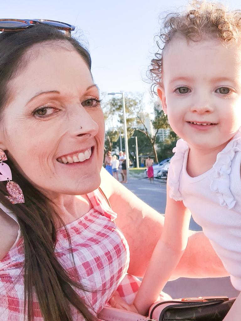 Alyce Nelligan, pictured with daughter Alessandra, said she has been in isolation for the past seven months, reliving Groundhog day with limited socialisation.