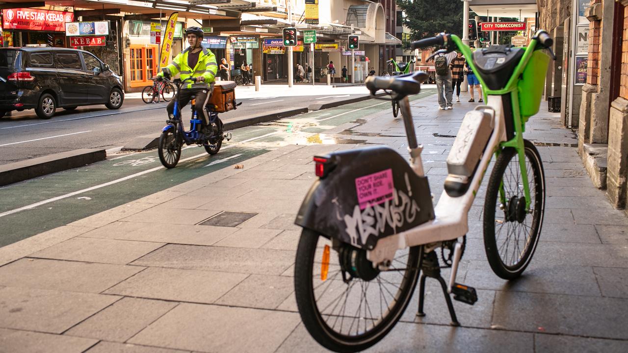 The use of electric-powered, lightweight vehicles like e-scooters and e-bikes has boomed in Australia in recent years. Picture: Julian Andrews