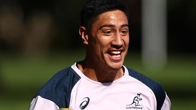 GOLD COAST, AUSTRALIA - JULY 27: Lalakai Foketi during an Australian Wallabies training session at Royal Pines Resort on July 27, 2022 in Gold Coast, Australia. (Photo by Chris Hyde/Getty Images)