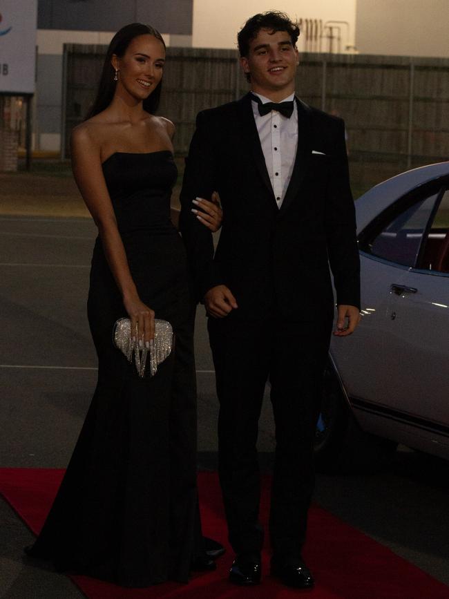 Finlay Bath and Livia McCracken at the 2023 St Lukes Anglican College formal.