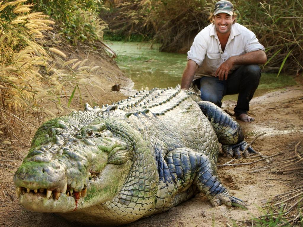 Outback Wrangler star Matt Wright says using your body weight helps you wrestle crocodiles. Picture: Foxtel