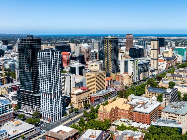 Photo of Adelaide CBD skyline. Picture: Supplied by JLL