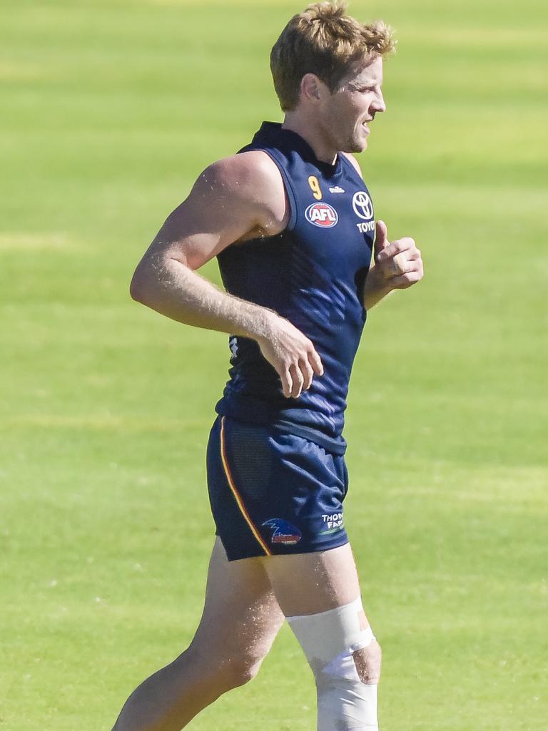 Sloane at training on Wednesday. Picture: Roy VanDerVegt