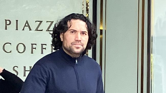 Michael Thomas Mate, one of dozens of people accused in the AN0M investigation, at Downing Centre Local Court in July 2023.