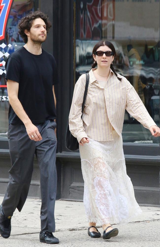 Rarely seen Lorde was seen hanging out with producer and collaborator Jim-E Stack in NYC. Picture: BrosNYC/Backgrid