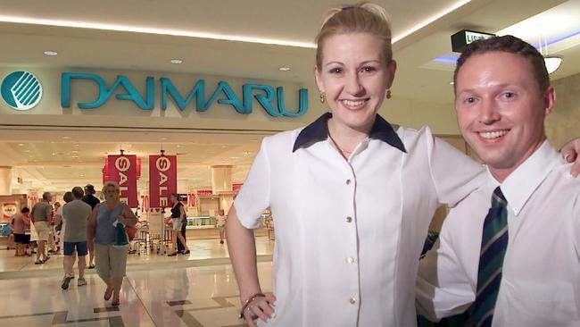 Staff at Daimaru's Gold Coast department store, including Cindy Ereant and Brad Pinch.