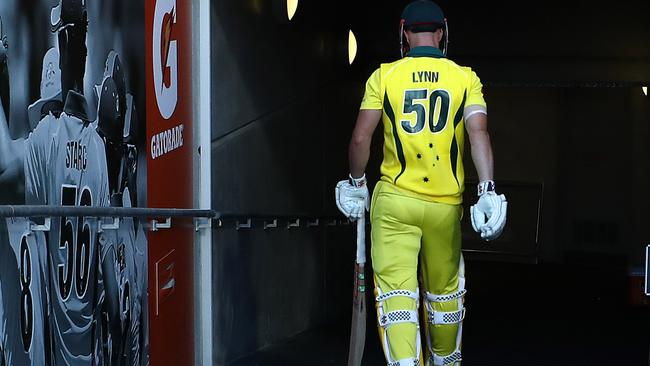 Chris Lynn departed first ball against South Africa in Hobart.