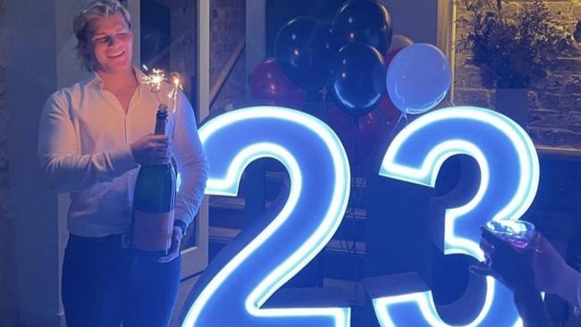 Jackson Warne has celebrated turning 23. Pic: Instagram