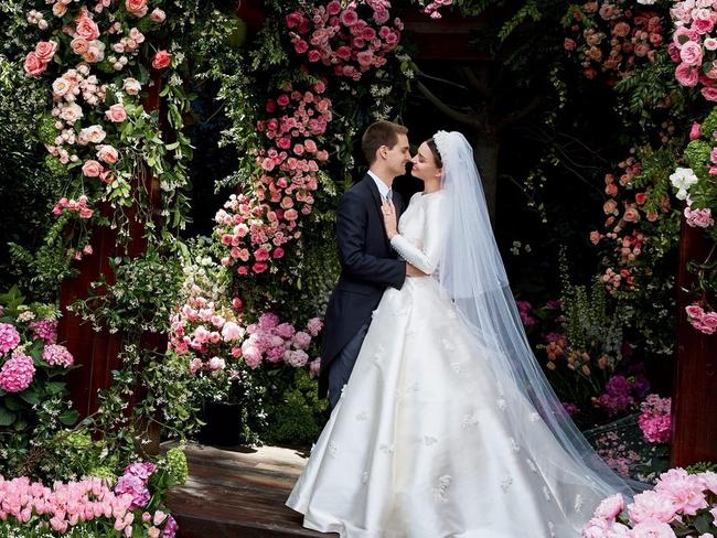 Miranda Kerr with Evan Spiegal on their wedding day in May 2017. Source: Patrick Demarchelier/Vogue