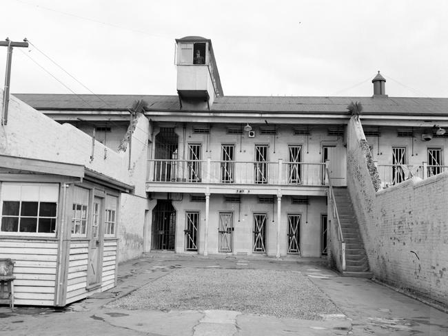 A cell block at the Old Hobart Gaol in Campbell St (date unknown). Picture: COURTESY OF BRIAN RIEUSSET