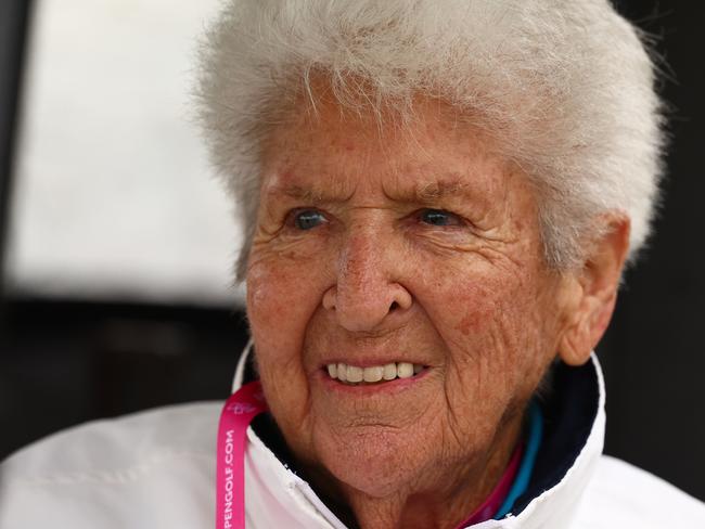 MELBOURNE, AUSTRALIA - NOVEMBER 30: Dawn Fraser spectates on day three of the ISPS Handa Australian Open 2024 at Kingston Heath Golf Club on November 30, 2024 in Melbourne, Australia. (Photo by Morgan Hancock/Getty Images)