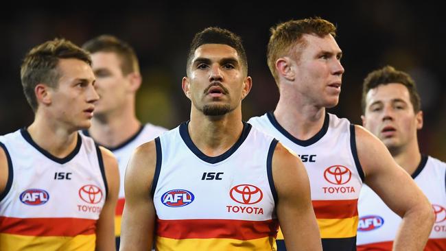 Former Crow Curtly Hampton was one of Plympton’s best this year. Picture: Quinn Rooney/Getty Images