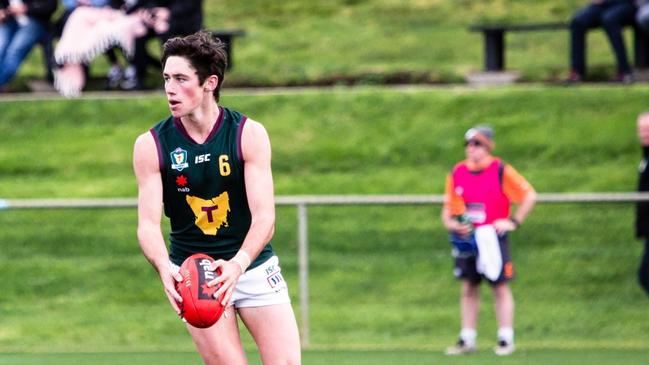 Jones as Tasmanian under-18 captain. Picture: Solstice Photographer