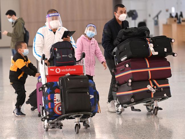 International travellers return to Sydney International Airport. Picture: NCA NewsWire / Jeremy Piper