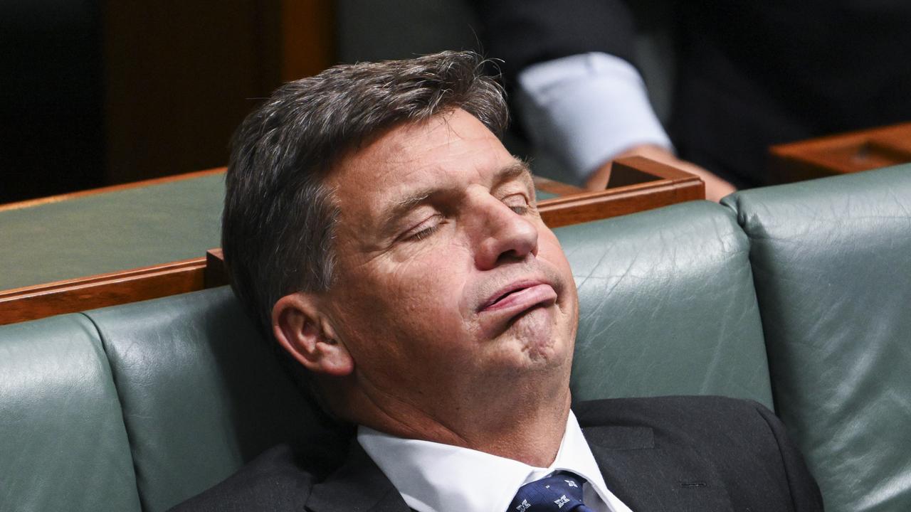 Shadow treasurer Angus Taylor drew attention to Australia’s anaemic economic growth. Picture: NCA NewsWire / Martin Ollman