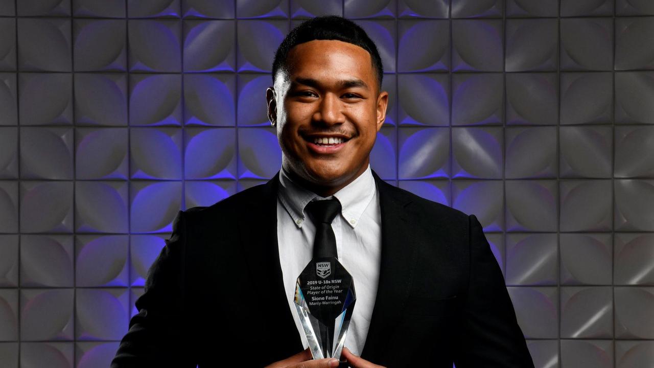 Sione Fainu was named NSW under-18 state player of the year in 2019. Picture: NRL