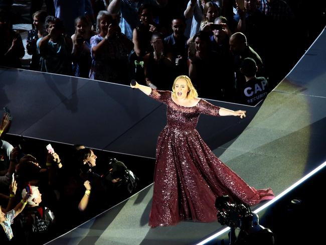 Adele in concert in Brisbane, at the Gabba - Picture: Steve Pohlner