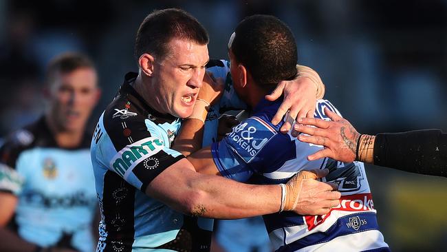 Paul Gallen returned from injury against the Bulldogs last week. Picture: Brett Costello