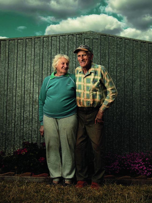 John Larsen and wife Audrey. Picture: Justine Walpole.