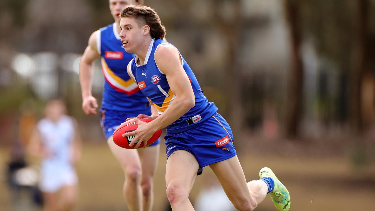 Caleb Windsor lands at the Crows in the mock draft. Picture: Kelly Defina/AFL Photos