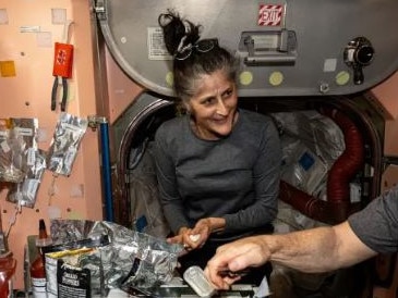 A picture of Sunita Williams has sparked concern at NASA over her weight loss. Picture: NASA