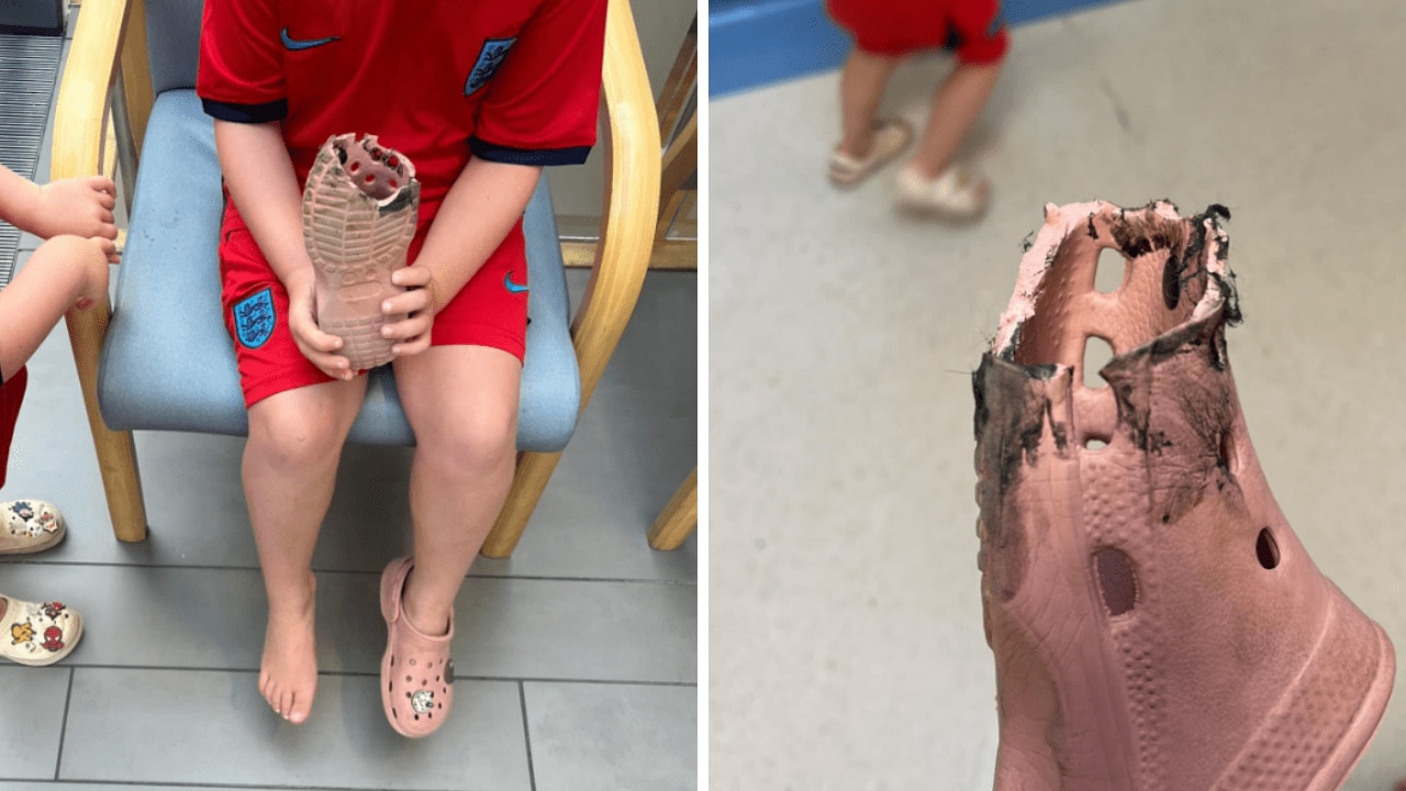 I looked down and my daughter's foot was nearly torn off – I'm totally  shaken