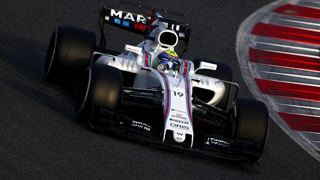 Felipe Massa of Brazil driving the (19) Williams during testing.