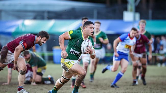 David Vaihu in action during the Premier Grade clash on Saturday. Pic: Brendan Hertel/QRU