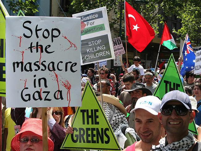 The Greens have supporters for their Gaza stance but it did not prove a winner in the recent local government elections.